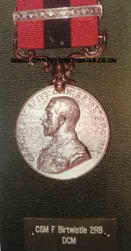 Fred Birtwistle's DCM Medal